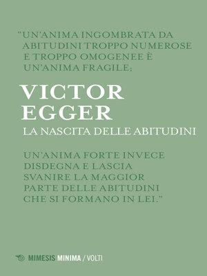 cover image of La nascita delle abitudini